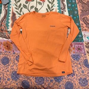 Patagonia Capilene Orange Long Sleeve Shirt